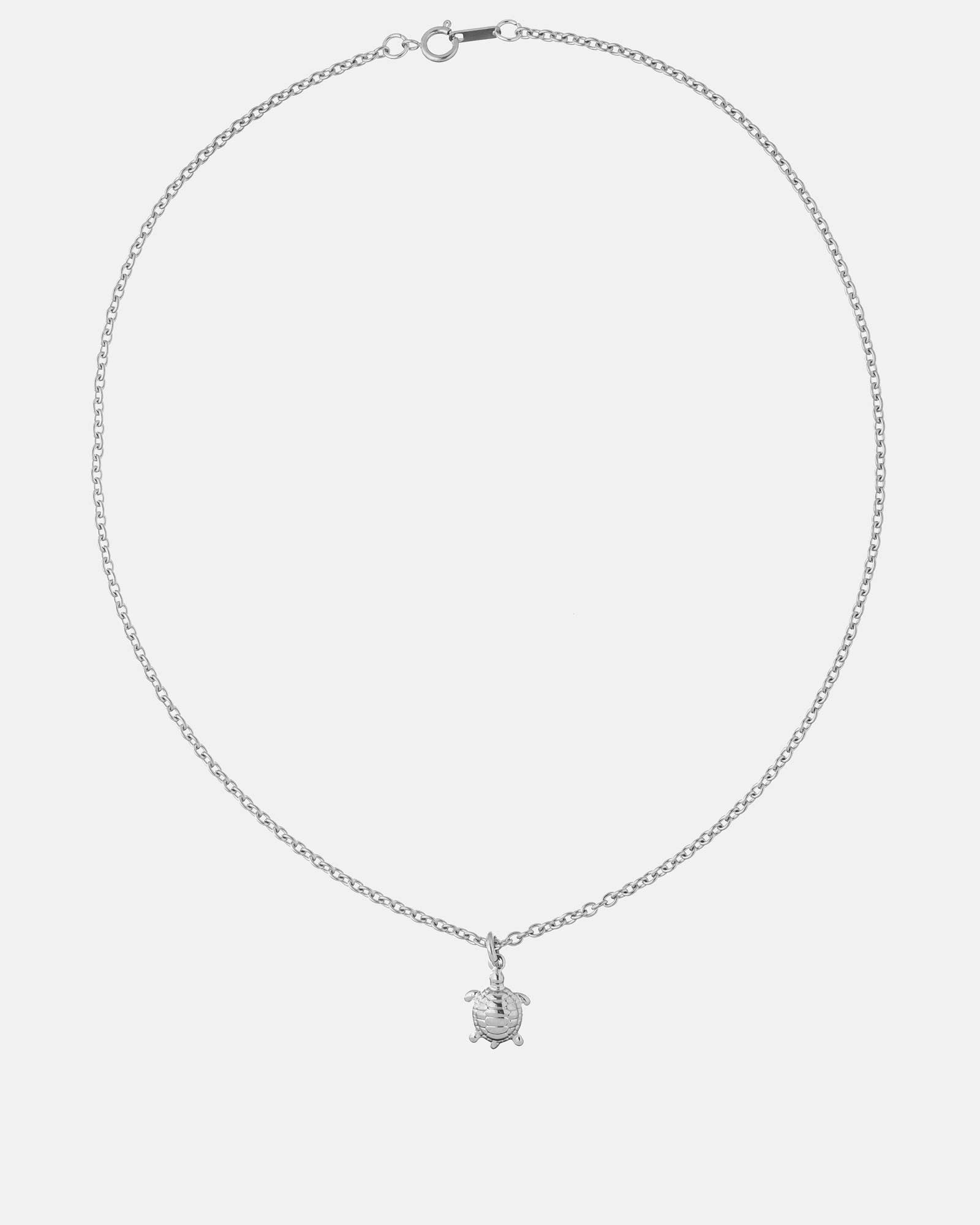 turtle necklace in stainless steel - silver color