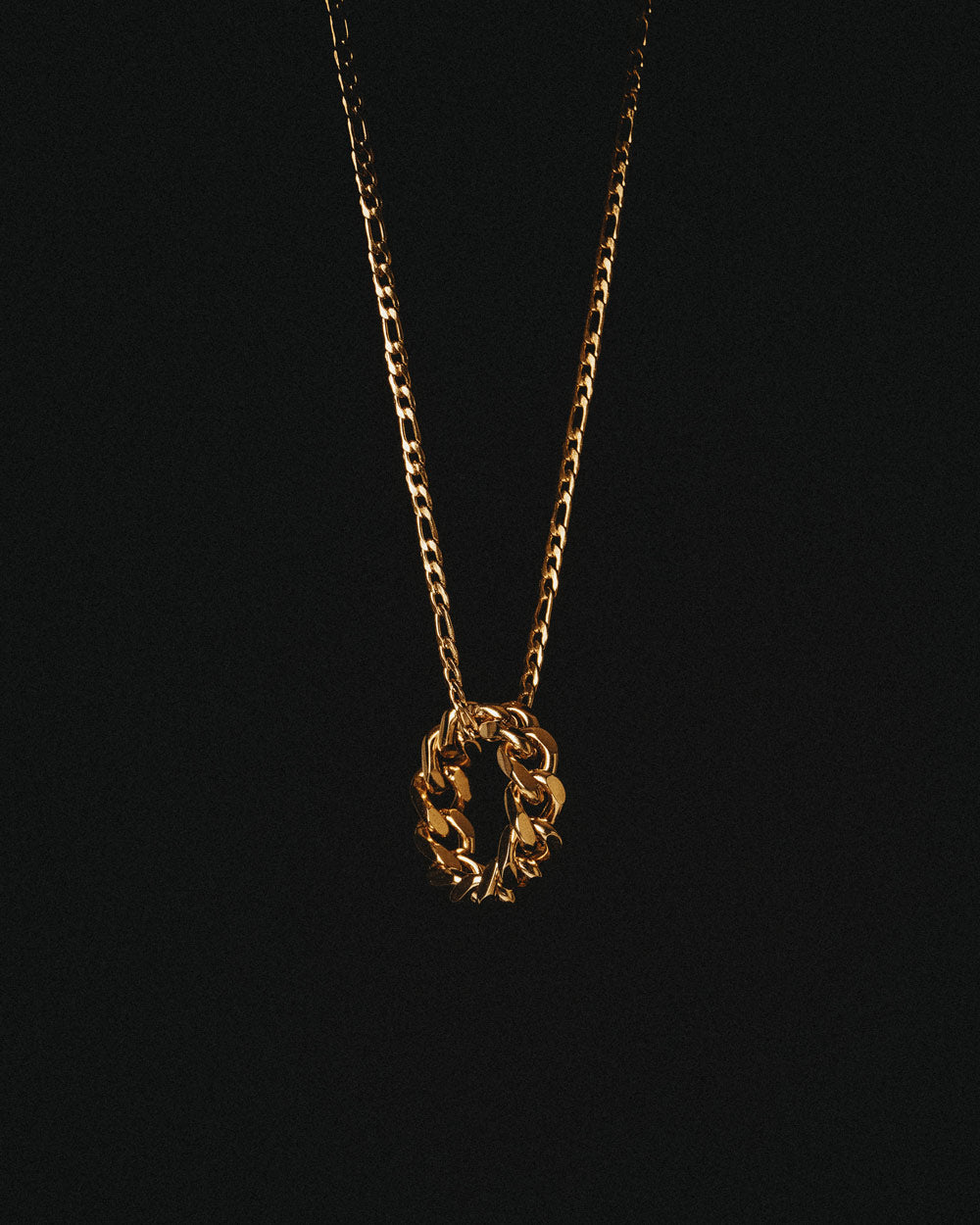 Oia - Collar de acero dorado 3*1 - Cadena de Oro - Joyería Unisexo Online - Dicci