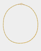 Oia - Golden Steel Necklace 3*1 - Golden Chain - Online Unissex Jewelry - Dicci