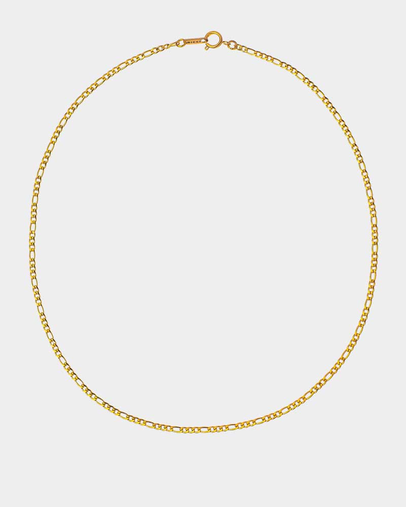 Oia - Golden Steel Necklace 3*1 - Golden Chain - Online Unissex Jewelry - Dicci