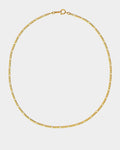 Oia - Golden Steel Necklace 3*1 - Golden Chain - Online Unissex Jewelry - Dicci