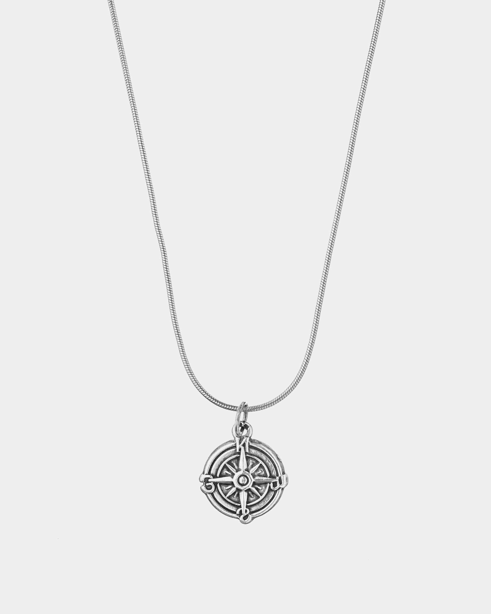 Wind Rose Necklace - 925 Sterling Silver Necklace with 'Wind Rose' Pendant - Online Unissex Jewelry - Dicci