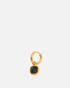 Black Crystal - Golden Stainless Steel Earring - Online Jewelry - Dicci