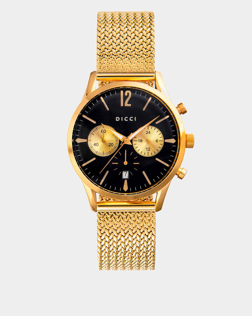 Black dial with gold bracelet Dicci - Online Watches - Dicci