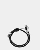 Black nautical bracelet with anchor pendant for men and women - Online Jewelry - Dicci