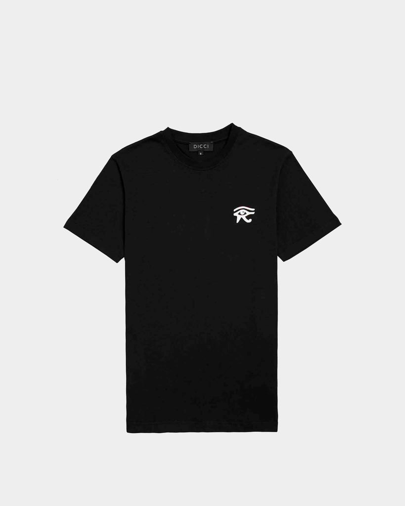 Black T-shirt Horus Eye Embroided - Slim Fit- Online Clothing - Dicci