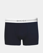 Blue Dicci Boxer with bicolor elastic waistband on model