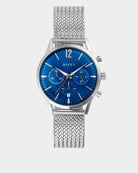 Chronometer watch - Blue dial with silver bracelet - Online Watches - Dicci