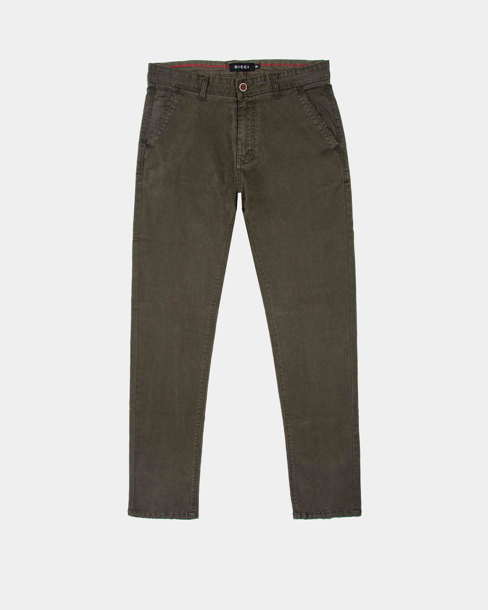 Chinos Trousers in Green - Textured Pants - Online Unissex Clothing - Dicci