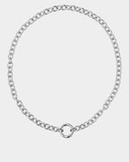silver Colar ring em aço inoxidável prateado - Joias Unissexo Online - Dicci