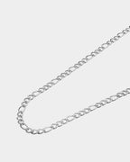 Collar de cadena Figaro de plata 3x1, 4 mm