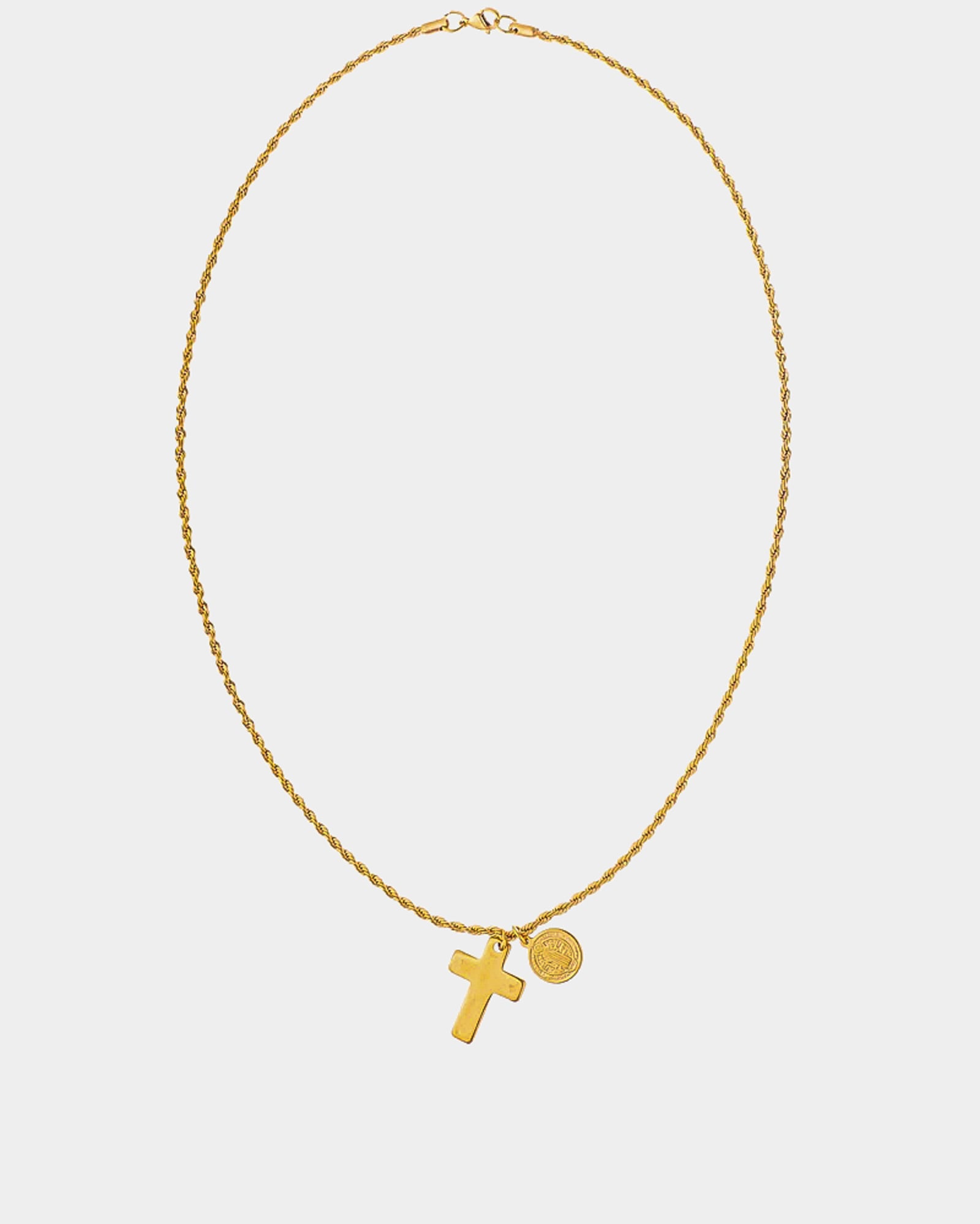 Collar Acero Dorado 'Benediction' - Collares hombre mujer - Joyería Online - Dicci