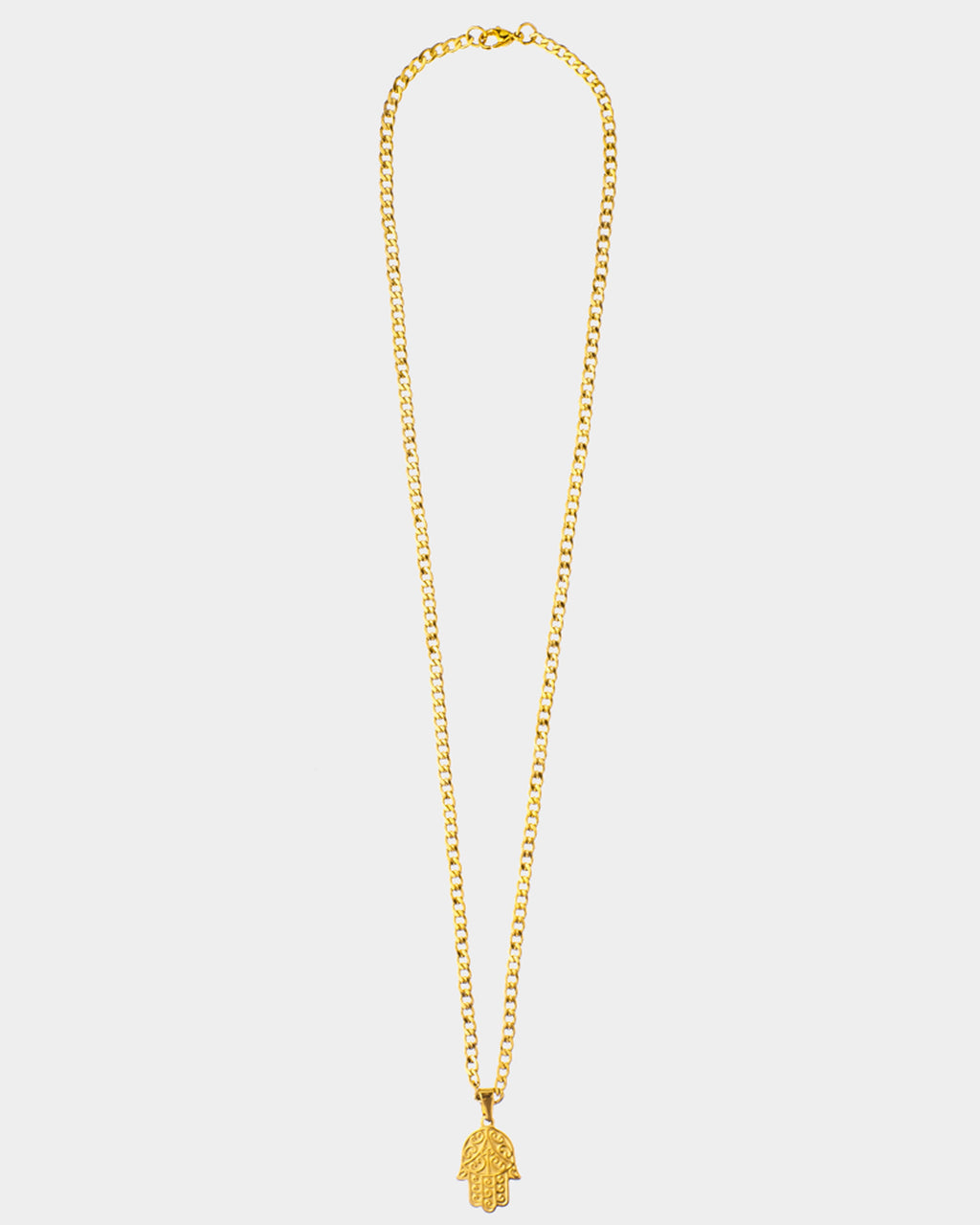 Hamsa - Collar Dorado de Acero Inoxidable 'Hamsa' - Collares unisexo online - Dicci