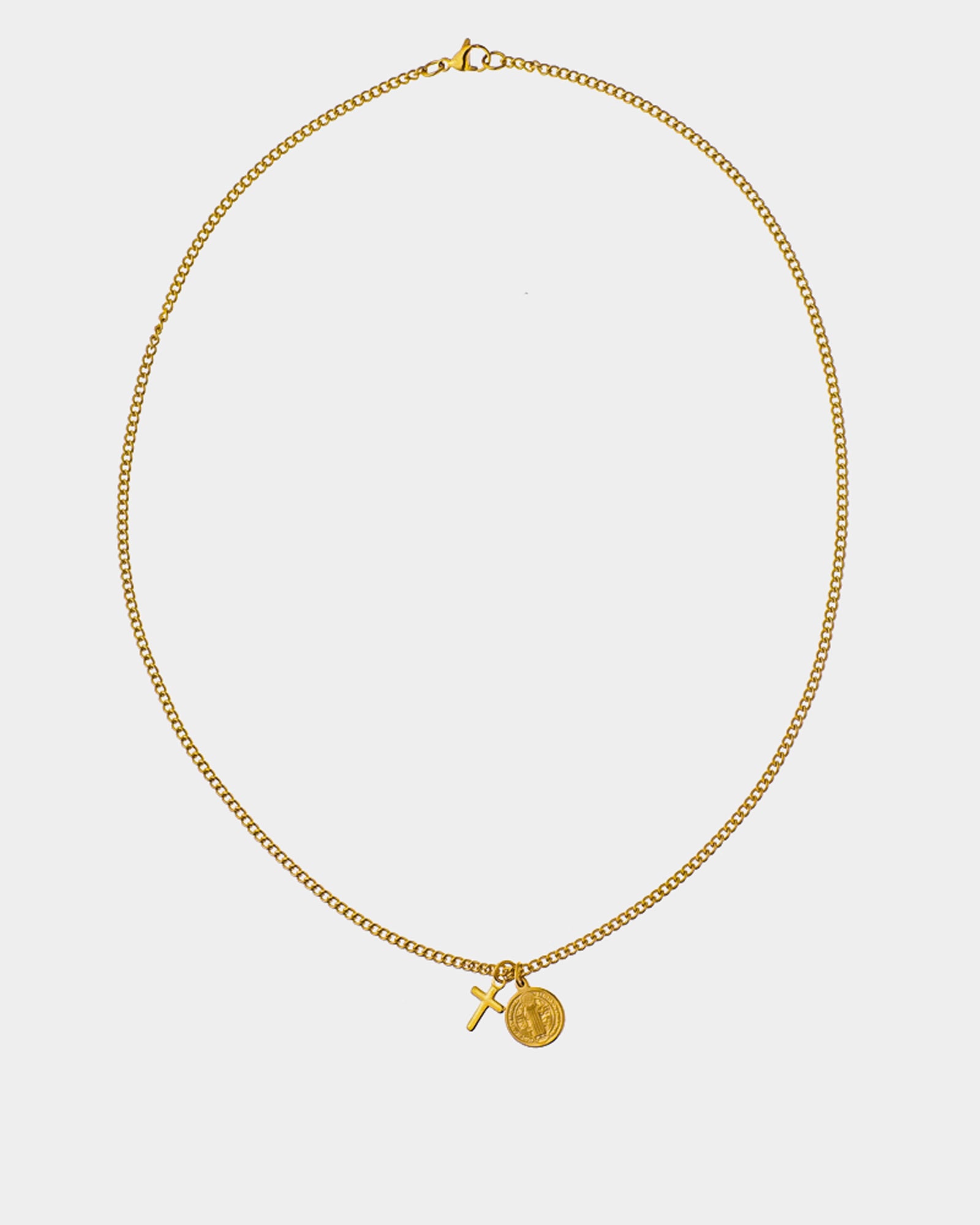 Mykonos Thin - Collar dorado de acero- Joyería Unissexo Online - Dicci