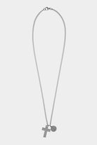 Mykonos - Collar de acero inoxidable - Colgantes Cruz y San Benito - Joyería Unisexo Online - Dicci