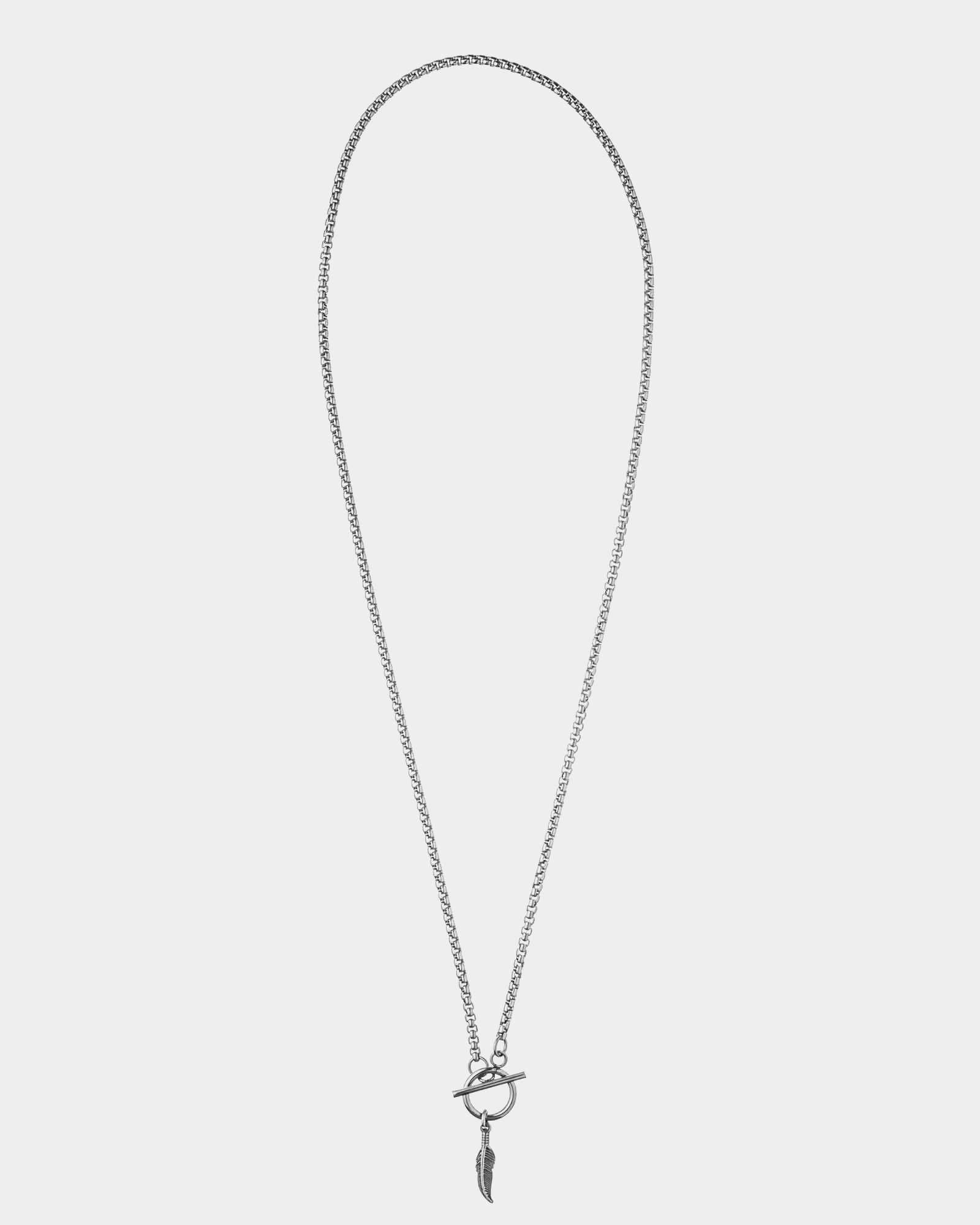 Collar de acero inoxidable 'Boho Feather' - Tienda Online - Dicci