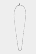 Collar de cadena Figaro 3x1 de plata de 4 mm