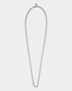 Flat Cuban Chain Necklace 6mm silver