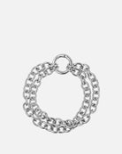 Double Chain Silver Bracelet in stainless steel