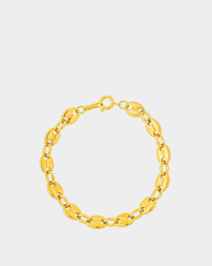 Golden Steel Bracelet 'Coffee Bean Chain' - Online Bracelets - Dicci