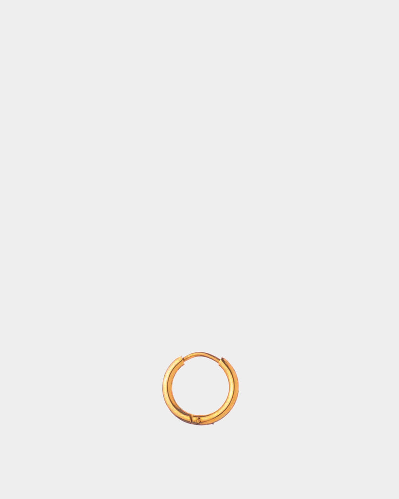 Golden Steel Earring 10mm - Hoop Earring - Online Unissex Jewelry - Dicci
