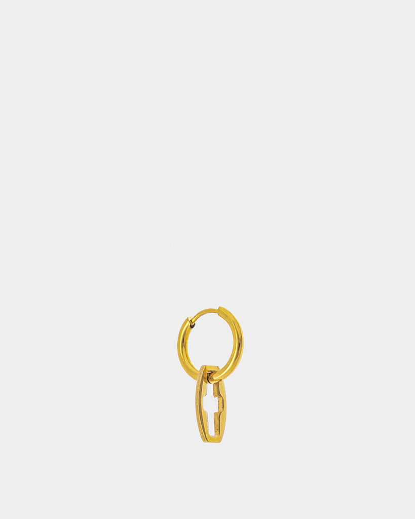 Golden Steel Earring Cross Layer - Golden Earring - Online Unissex Earrings - Dicci