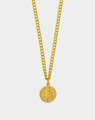 St. Benedict's Necklace - Golden Stainless Steel Necklace with 'St. Benedict's' Pendant - Online unissex jewelry - Dicci