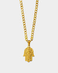Hamsa - Golden Steel Necklace 'Hamsa' - Buy Online Unissex Necklaces - Dicci