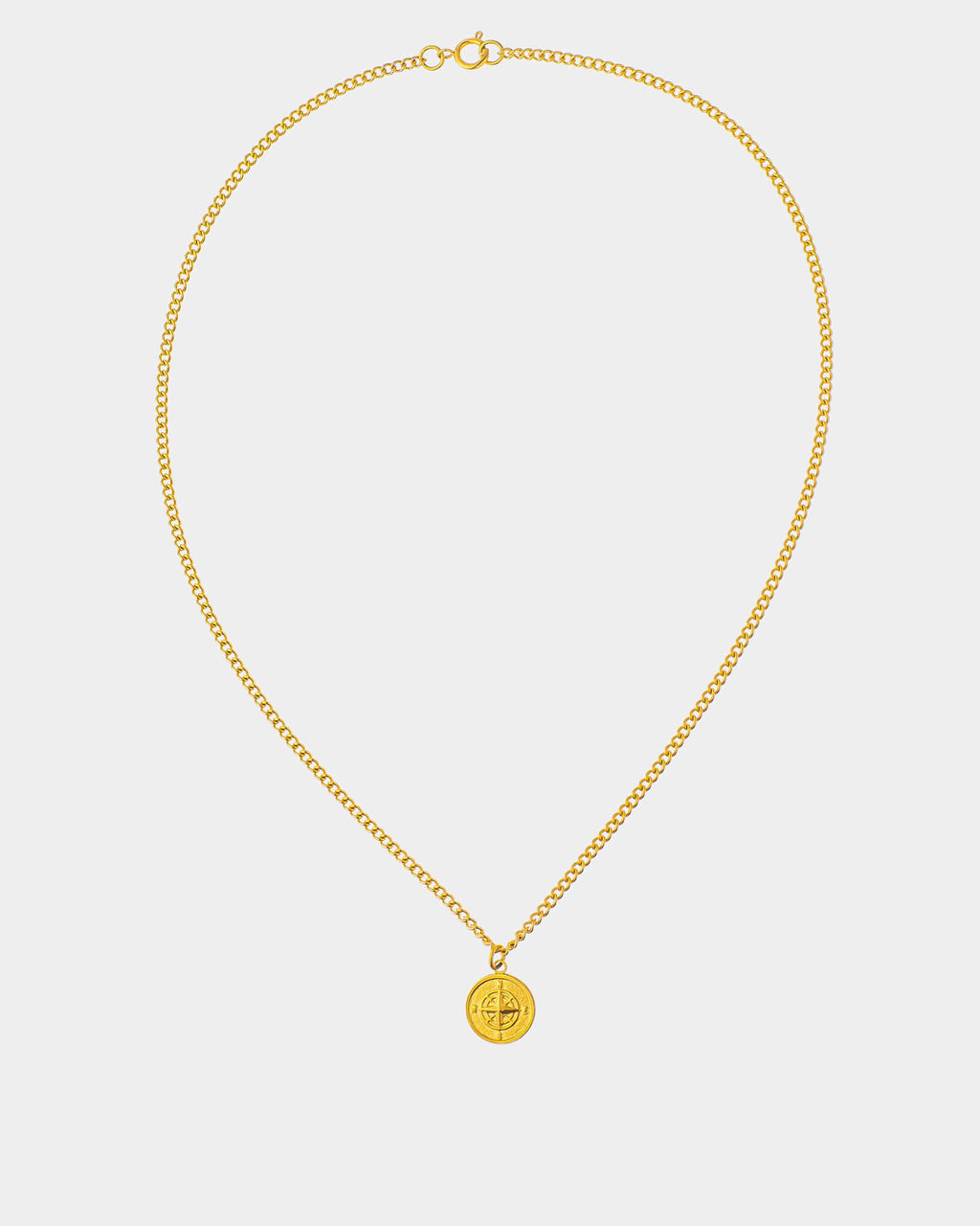 Wind Rose Necklace - Golden Stainless Steel Necklace with 'Wind Rose' Pendant - Online Unissex Jewelry - Dicci