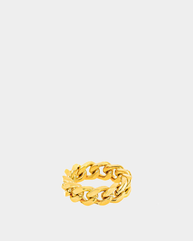 Chain Ring - Golden Stainless Steel Ring - Online Jewelry - Dicci