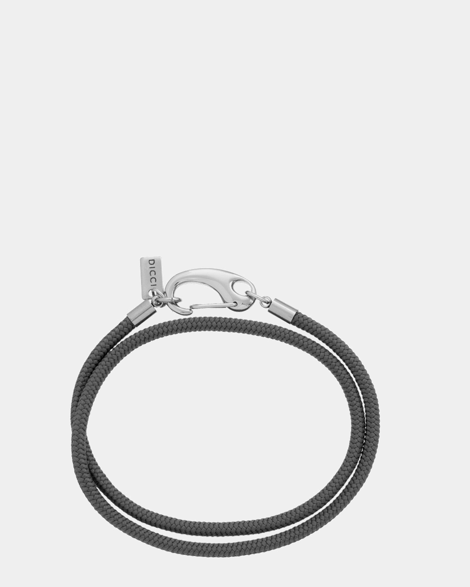 Nile - Bracciale nautico grigio 'Nile' - bracciale nautico con chiusura sicura e imponente in acciaio inossidabile - Gioielli unisex online - Dicci