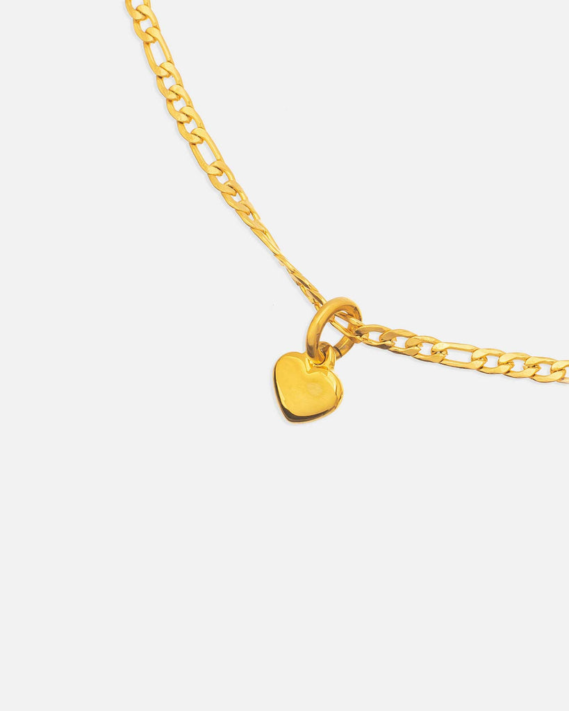 Heart - Golden Stainless Steel Necklace - Online Unissex Jewelry - Dicci