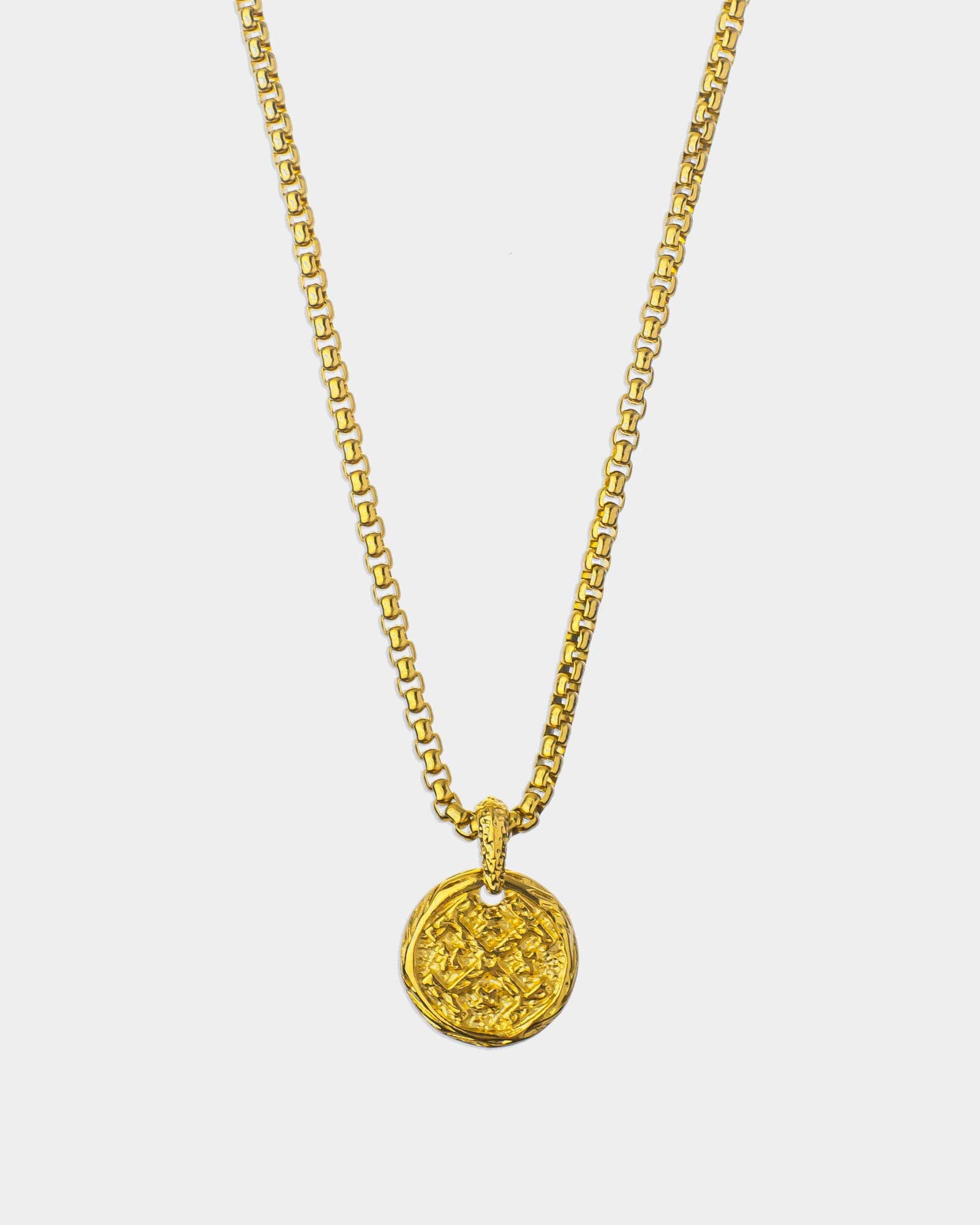 Jerusalem Cross - Golden Stainless Steel Necklace 'Jerusalem Cross' - Online Unissex Jewelry - Dicci