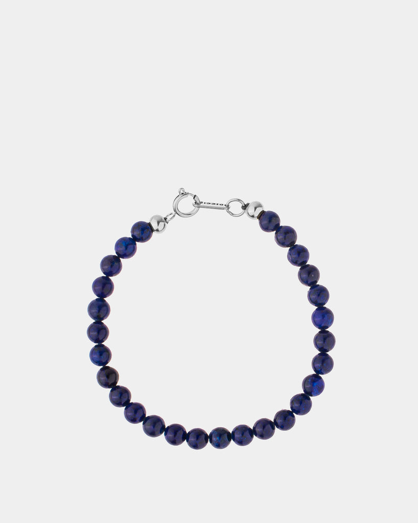 Lapis Lazuli Stone Bracelet 6mm Silver Clasp - Natural Stones Bracelets - Online Unissex Jewelry - Dicci