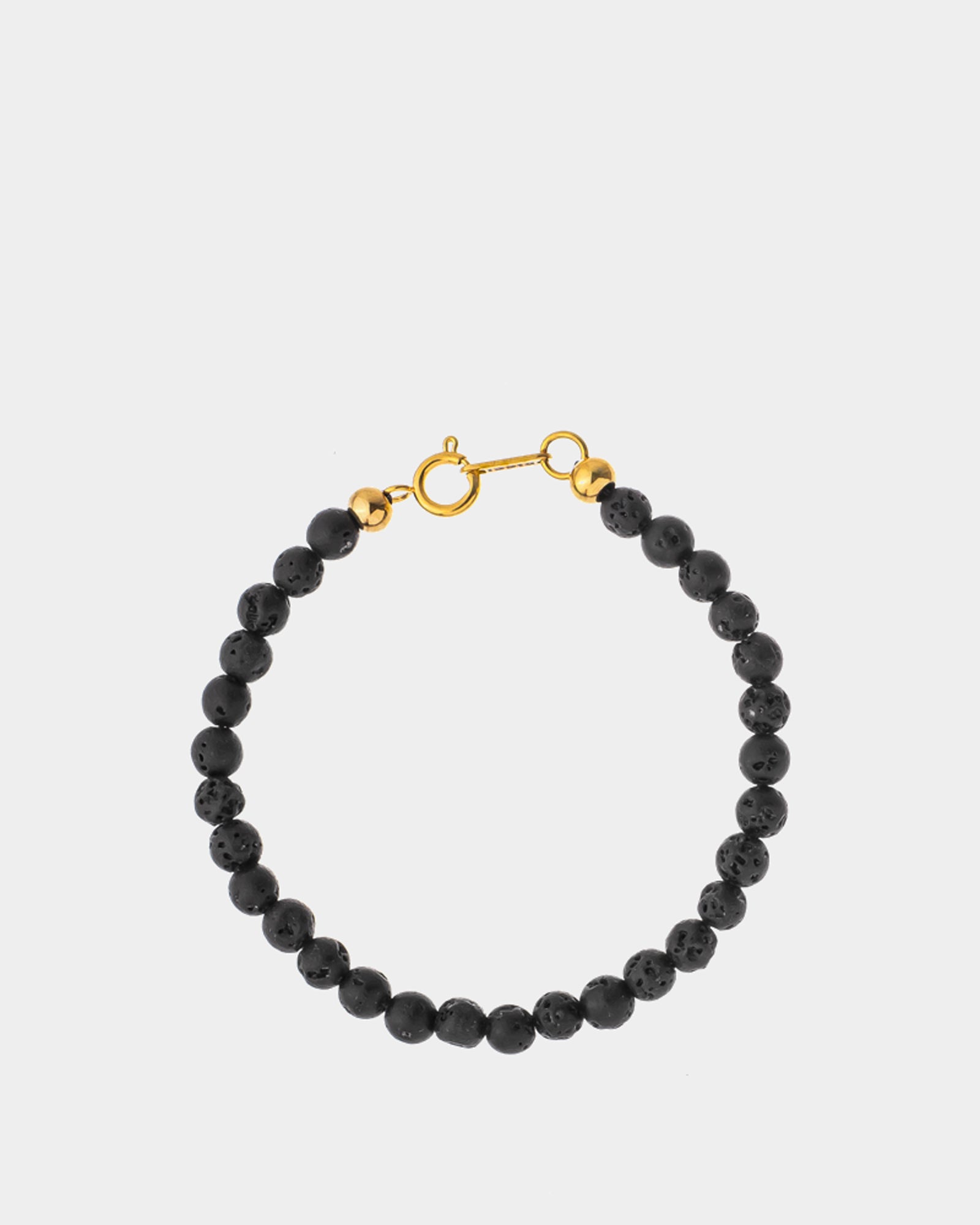 Lava Stone Bracelet 6mm Golden Clasp - Natural Stones Bracelets - Online unissex Jewelry - Dicci