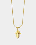 Minimalist Hamsa - Golden Steel Necklace