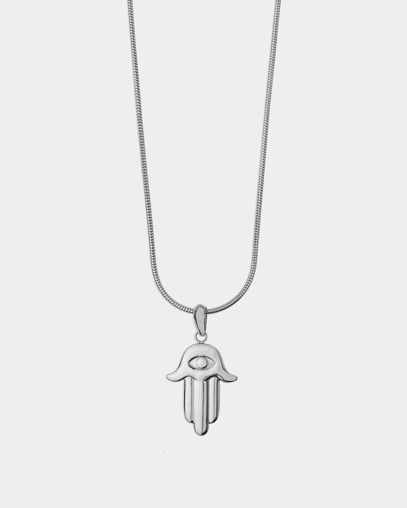 Minimalist Hamsa - Stainless Steel Necklace - online unissex Jewelry - Dicci