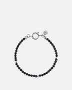 Formosa - Pulsera de piedra natural - piedras de ónix negro y lapislázuli azul, con cierre de acero inoxidable - Joyería unisex en línea - DICCI