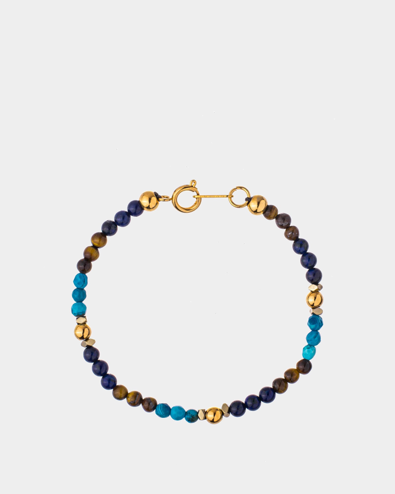 Malta - Natural Stone Bracelet 'Malta' with Golden Clasp - Unissex Jewelry Online - Dicci