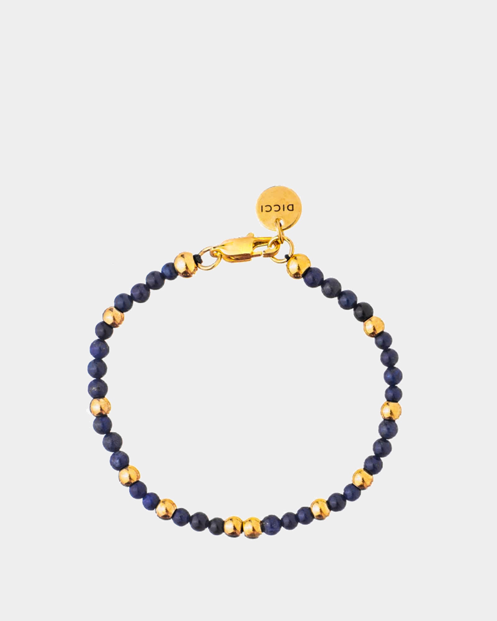 Faceted Natural Agate Stone Bead Bracelet with Gold Spacers- 10mm-Wholesale