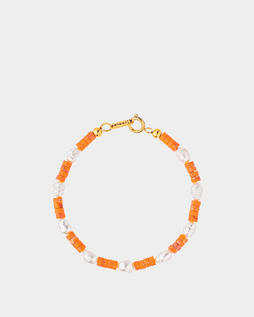 Orange Natural Beads Bracelet 'Areia' - Buy Natural stones - Dicci