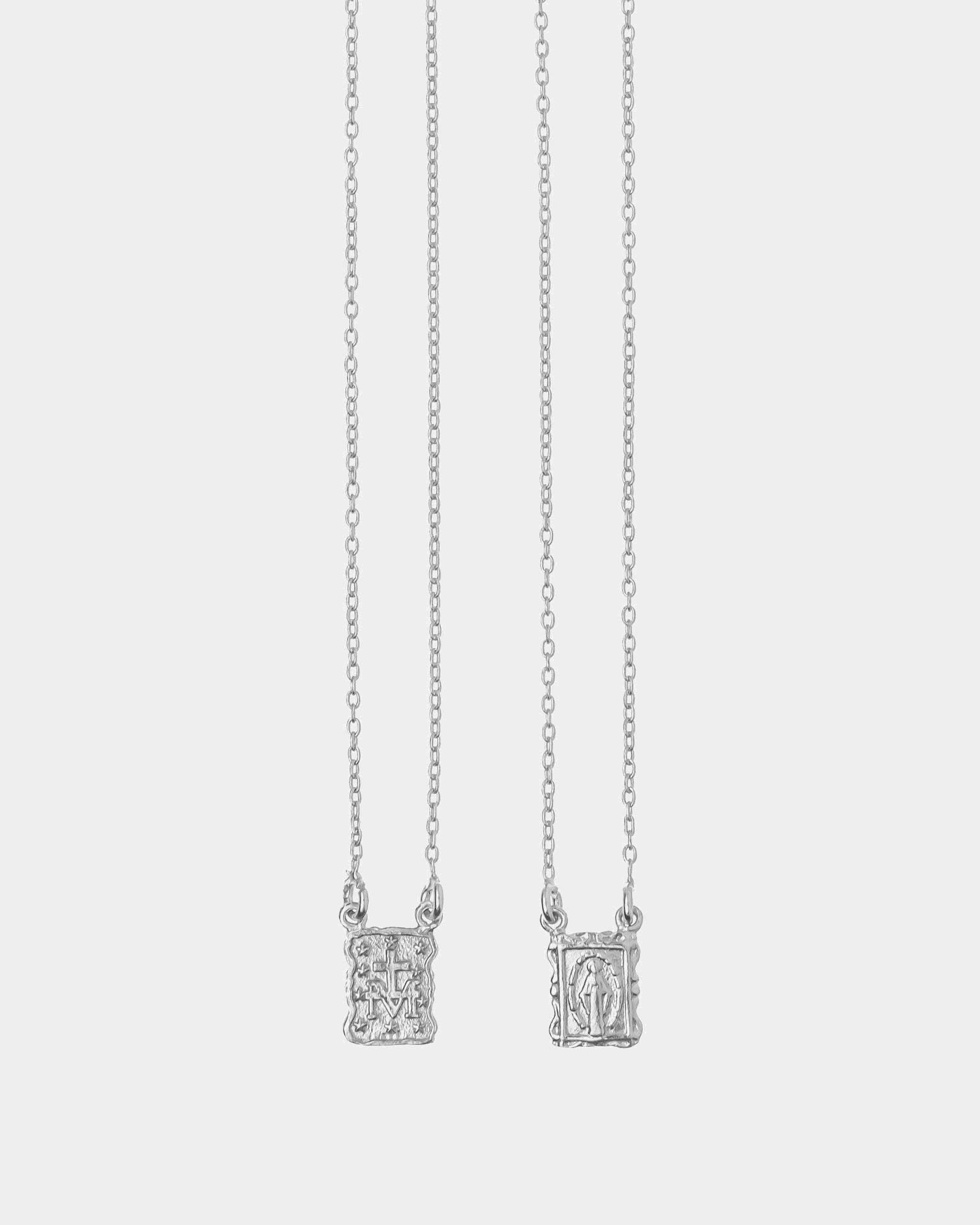 Lady of Graces - 925 Silver Scapular - Online Unissex Jewelry - Dicci