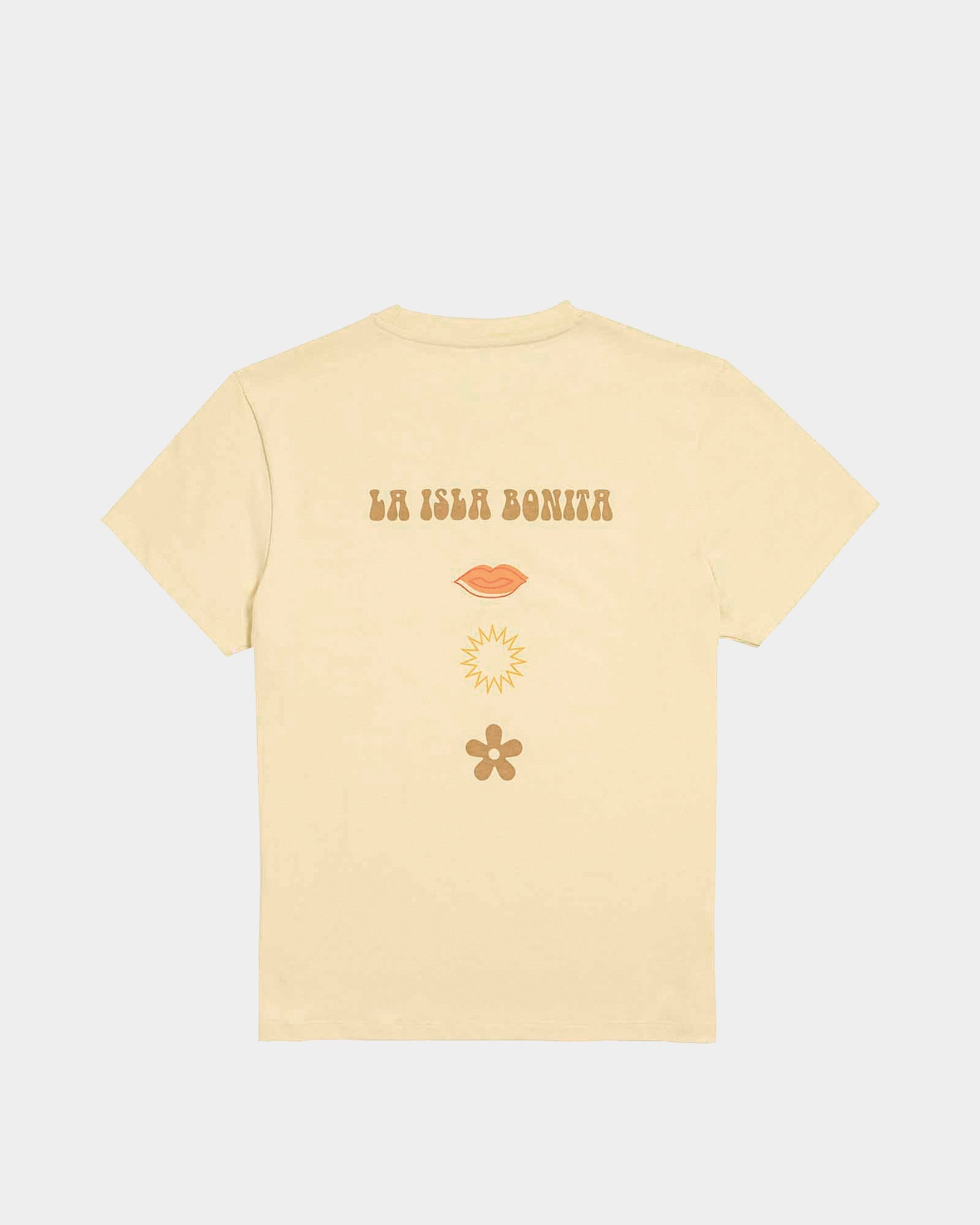 La Isla Bonita - Pastel Yellow T-shirt 'La isla Bonita' - 100% cotton - Online Unissex Clothing - Dicci