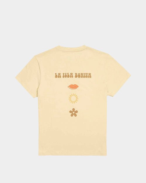 La Isla Bonita - Pastel Yellow T-shirt 'La isla Bonita' - 100% cotton - Online Unissex Clothing - Dicci