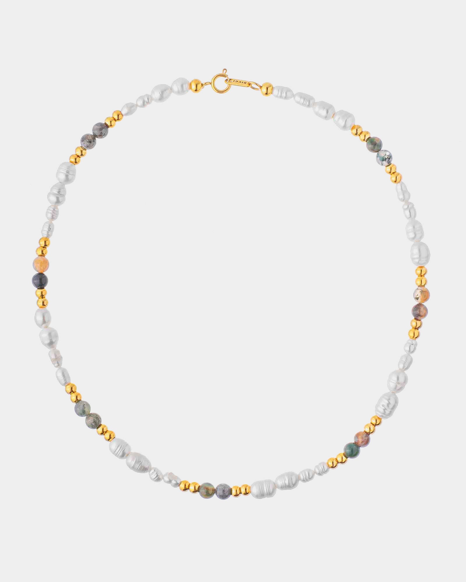 Menorca - Pearls and Stone Necklace 'Menorca' - Unisex Jewelry Online - Dicci