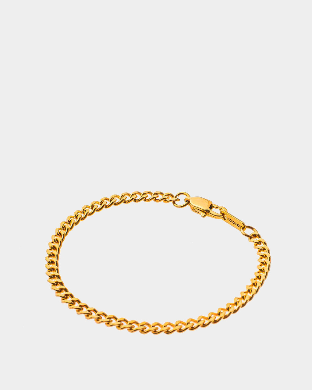 Pulsera Acero Dorado 'Cadena Cubana' 11 - Joyeria Online - Dicci