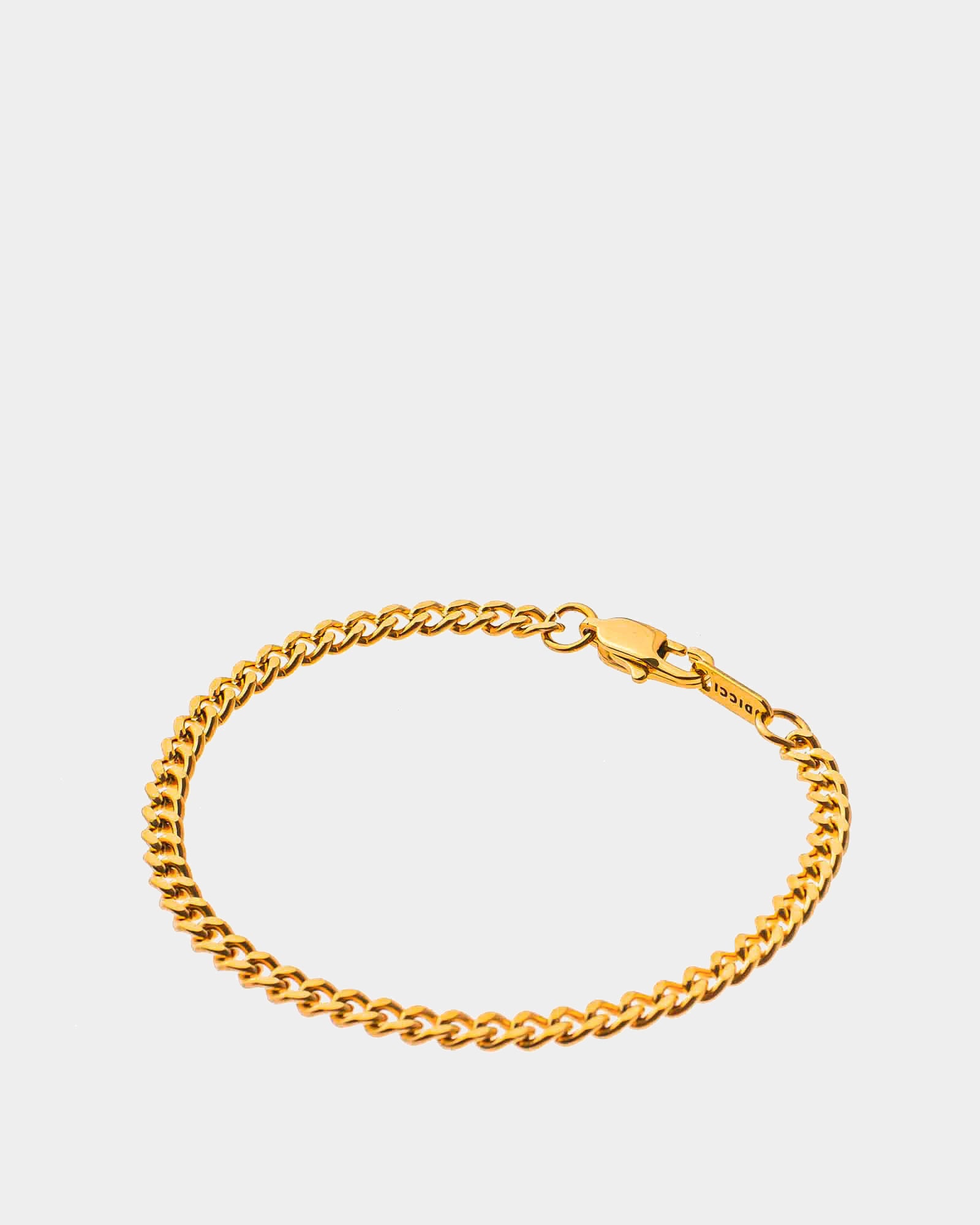Pulsera Acero Dorado 'Cadena Cubana' 11 - Joyeria Online - Dicci