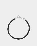 Silver Black Onyx Bracelet 4mm - Online Unisex Jewelry - Dicci