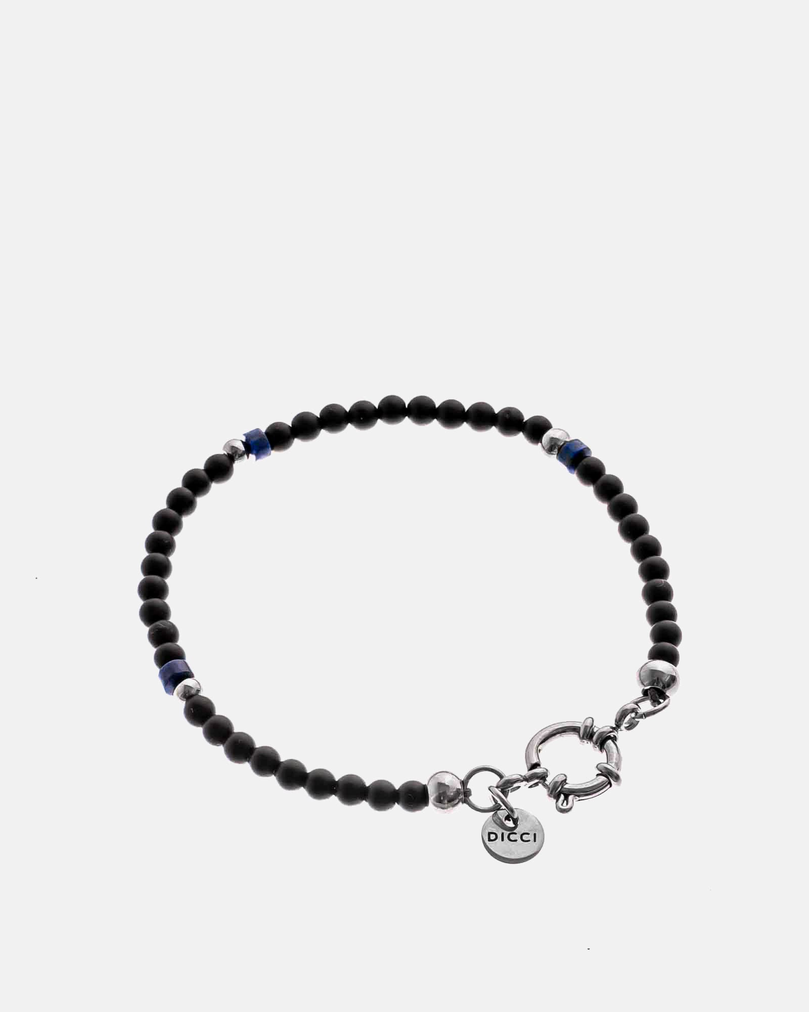 Formosa - Pulseira de Pedras Naturais - pedras de ónix preto e pedras de lapislazúl, com um fecho de aço inoxidável - Joias Unissexo Online - Dicci