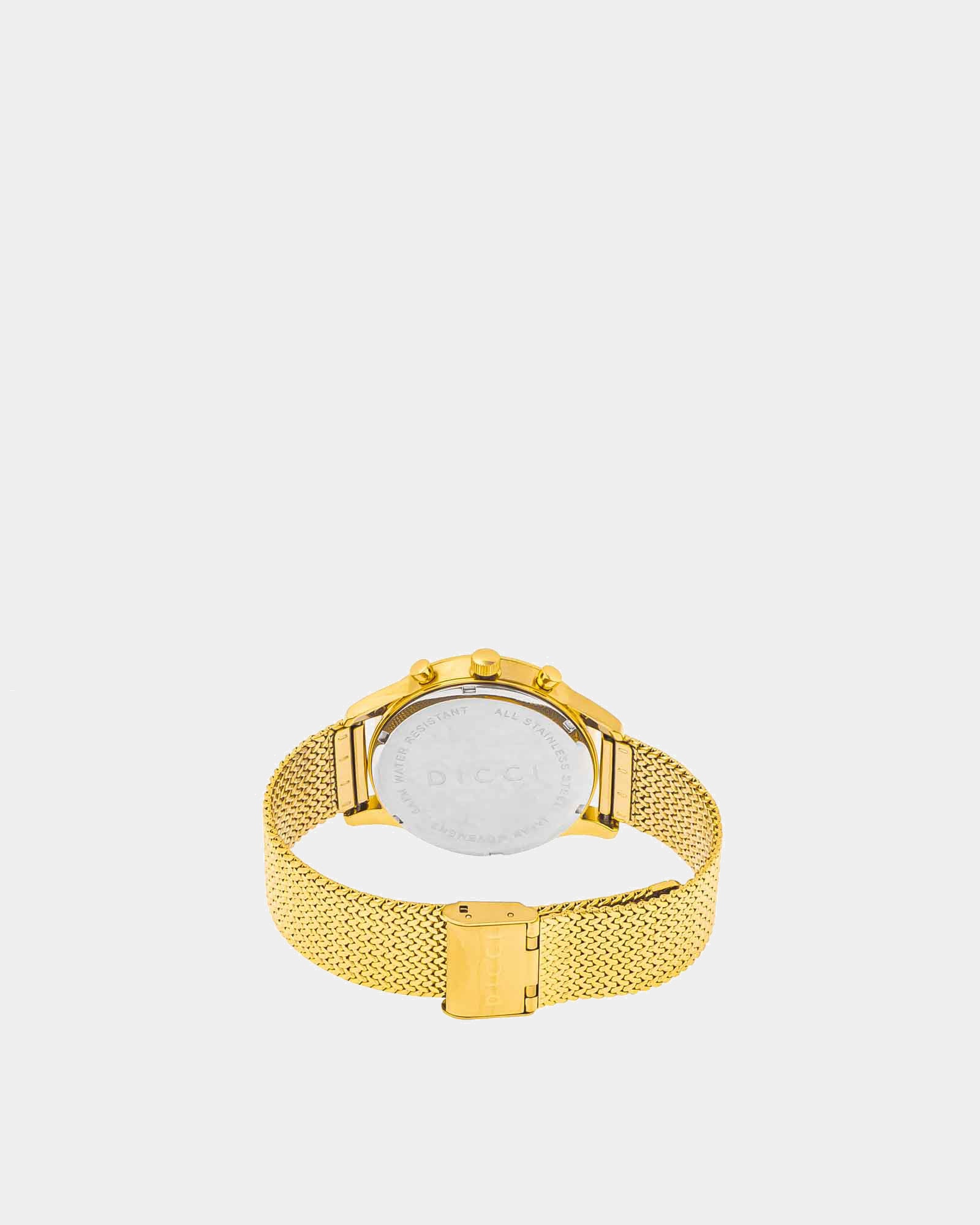 Chronometer - Relógio c/ mostrador azul com bracelete dourada - Joias Online - Dicci